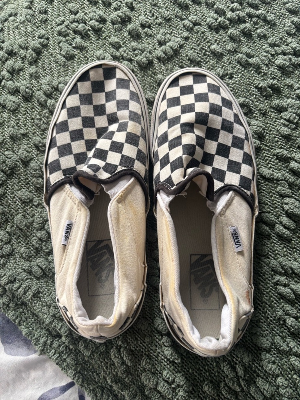 Vans Checkerboard Slip-On Sneakers - Black & White